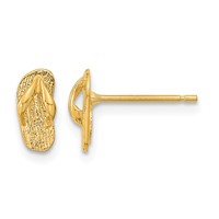 14K Polished Flip-Flop Post Earrings view 1