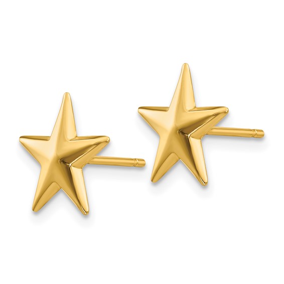Gold Star Post Earrings