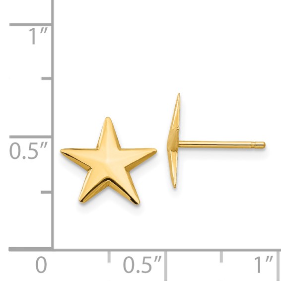 Gold Star Post Earrings