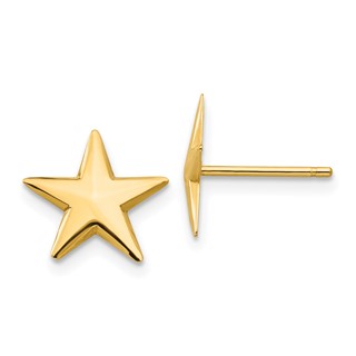 Gold Star Post Earrings