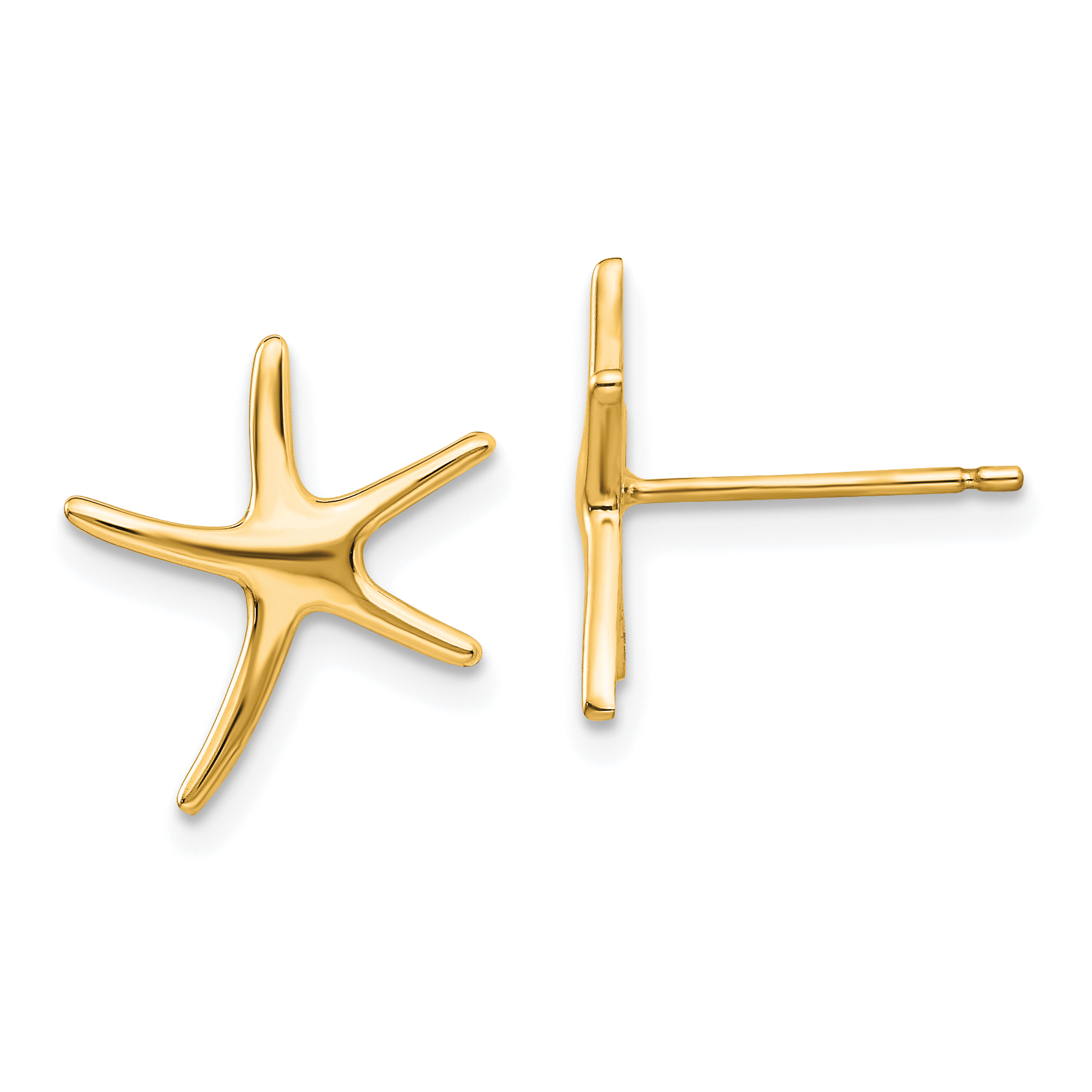 14k Starfish Post Earrings (TE624)