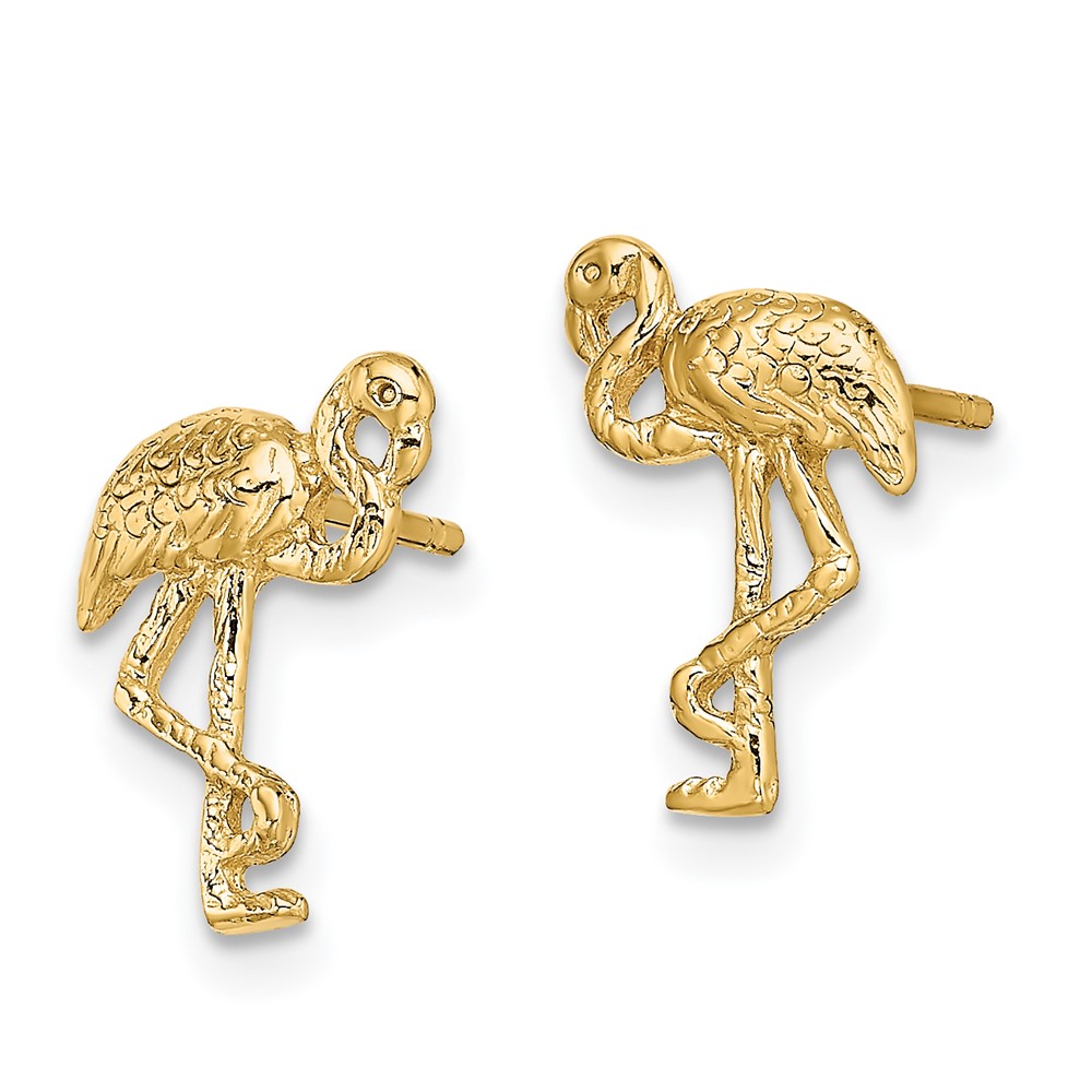 14K Flamingo Post Earrings (TE676)