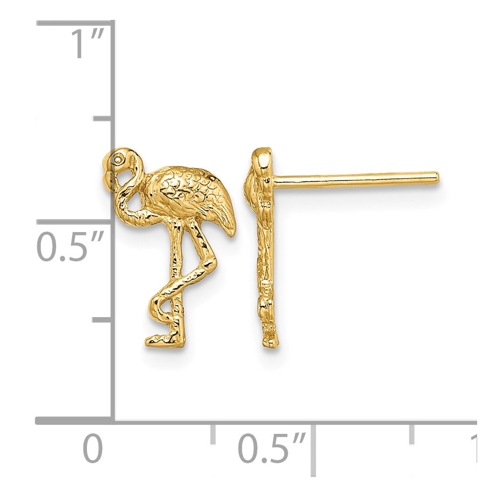 14K Flamingo Post Earrings (TE676)