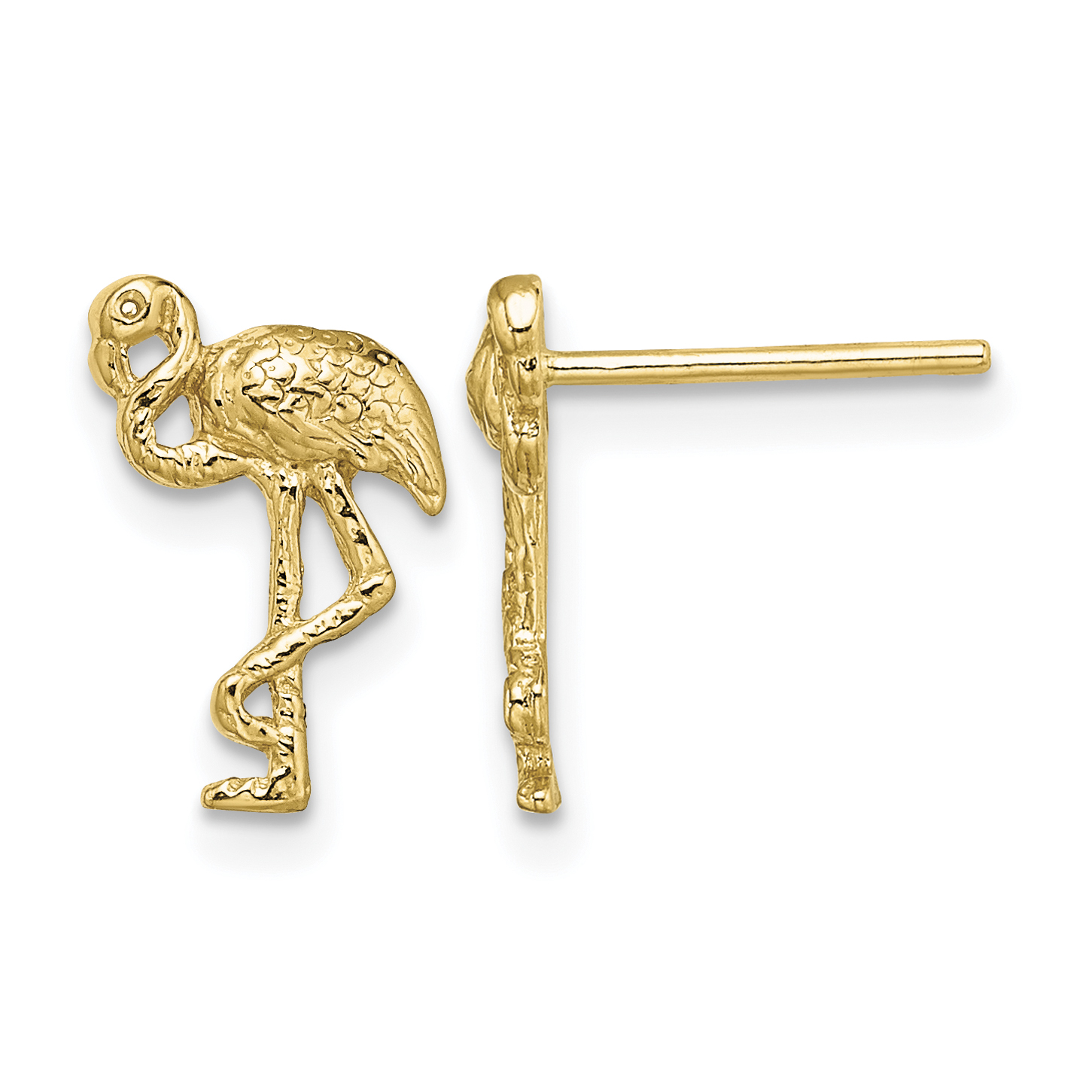 14K Flamingo Post Earrings (TE676)