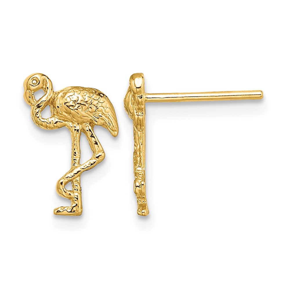 14K Flamingo Post Earrings (TE676)