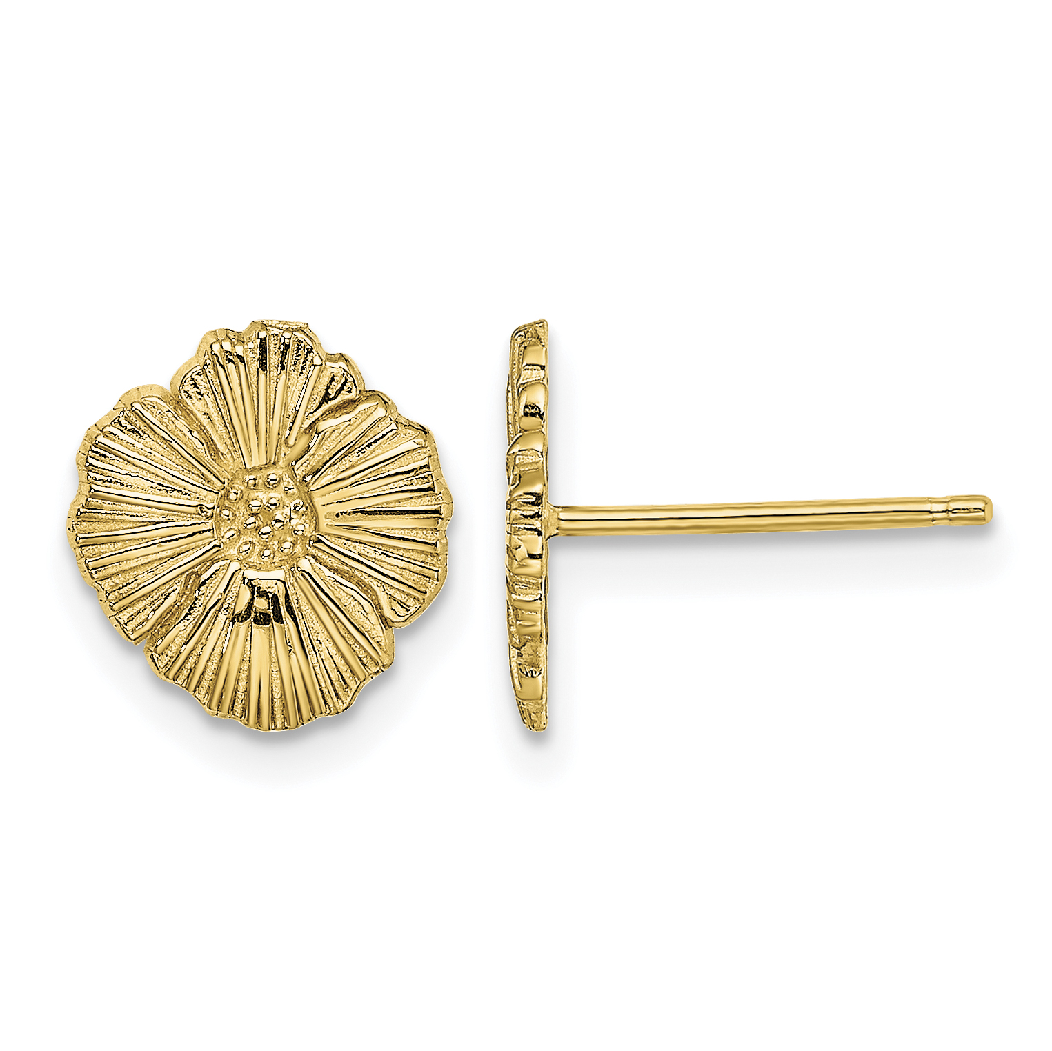 14K Flower Post Earrings (TE720)