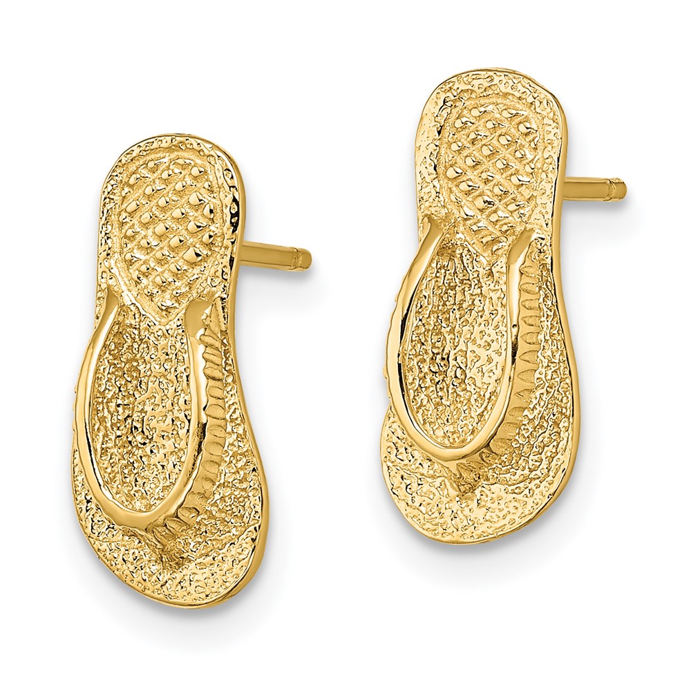 14K Large Flip-Flop Post Earrings (TE728)