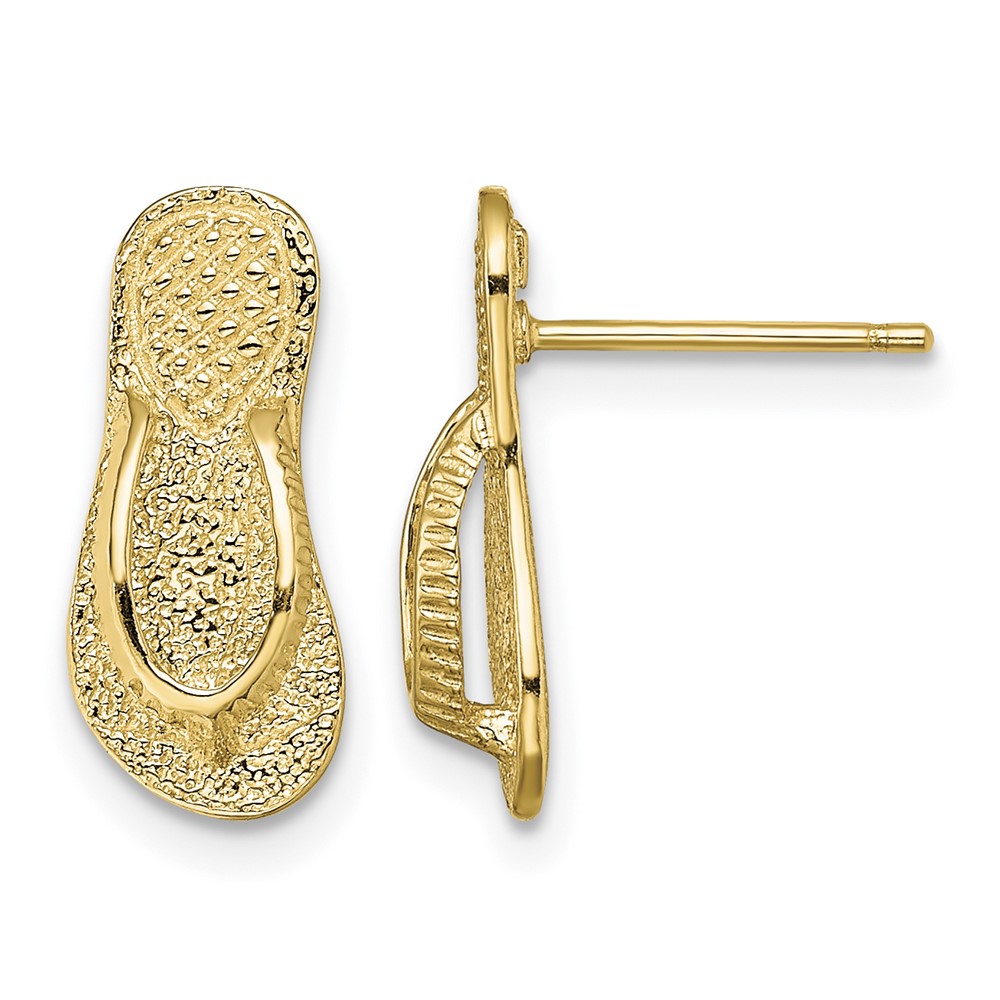 14K Large Flip-Flop Post Earrings (TE728)