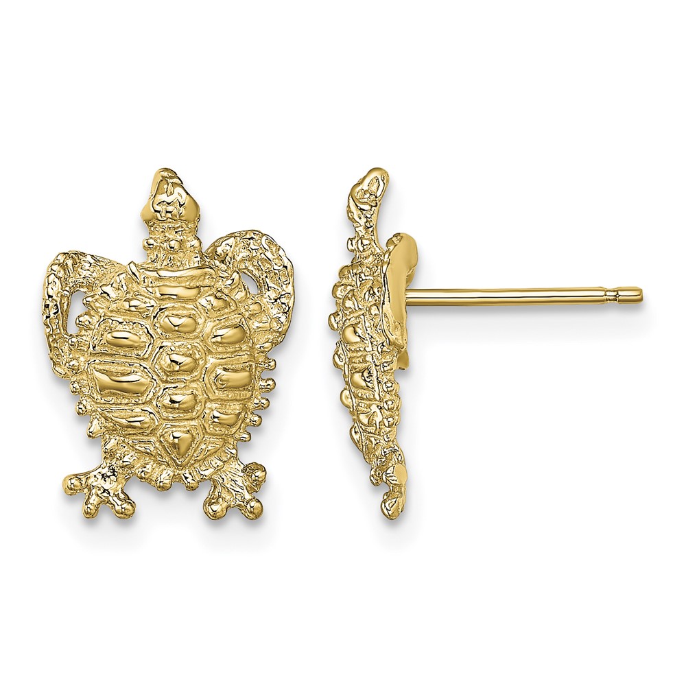 14k Turtle Post Earrings (TE784)