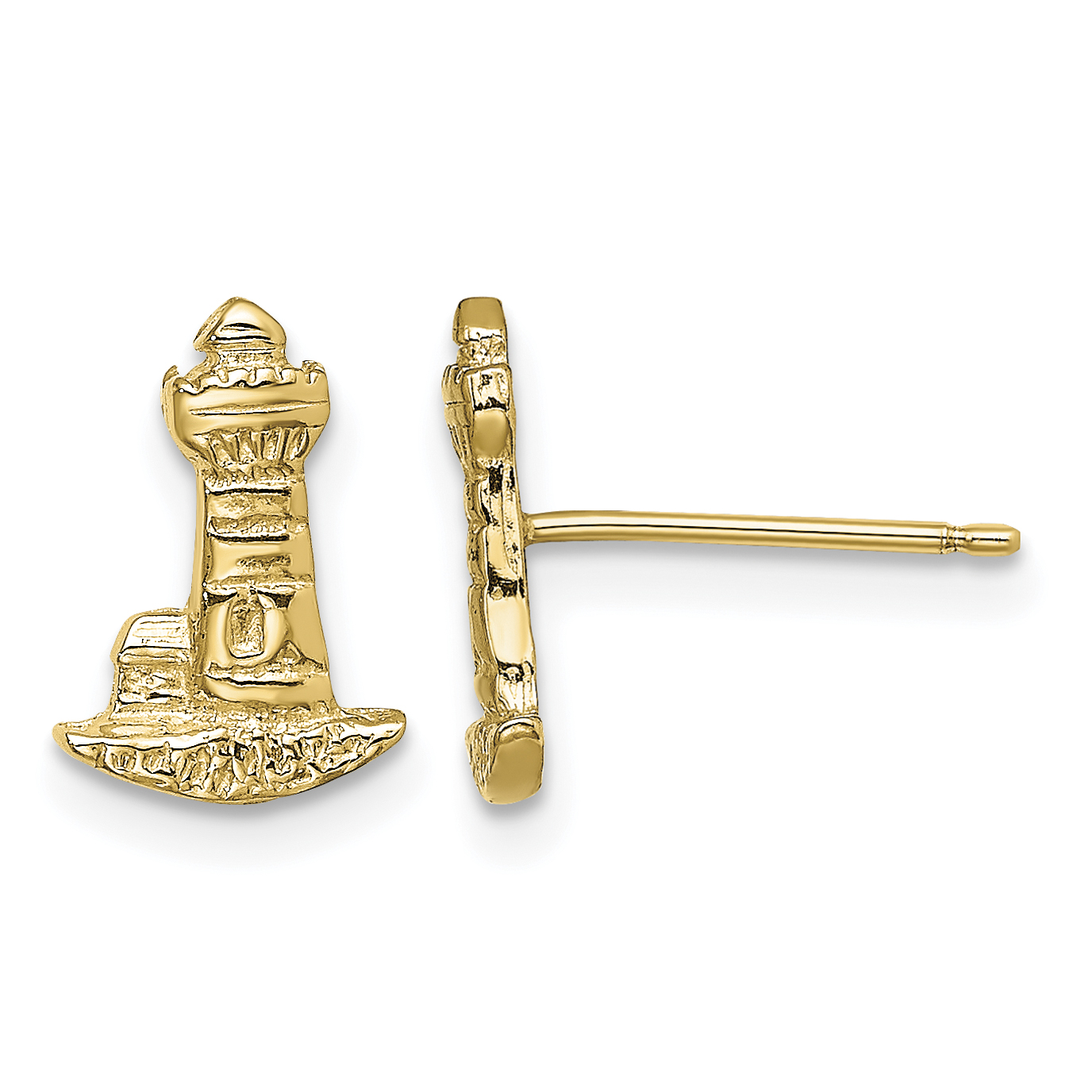 14K Lighthouse Post Earrings (TE793)