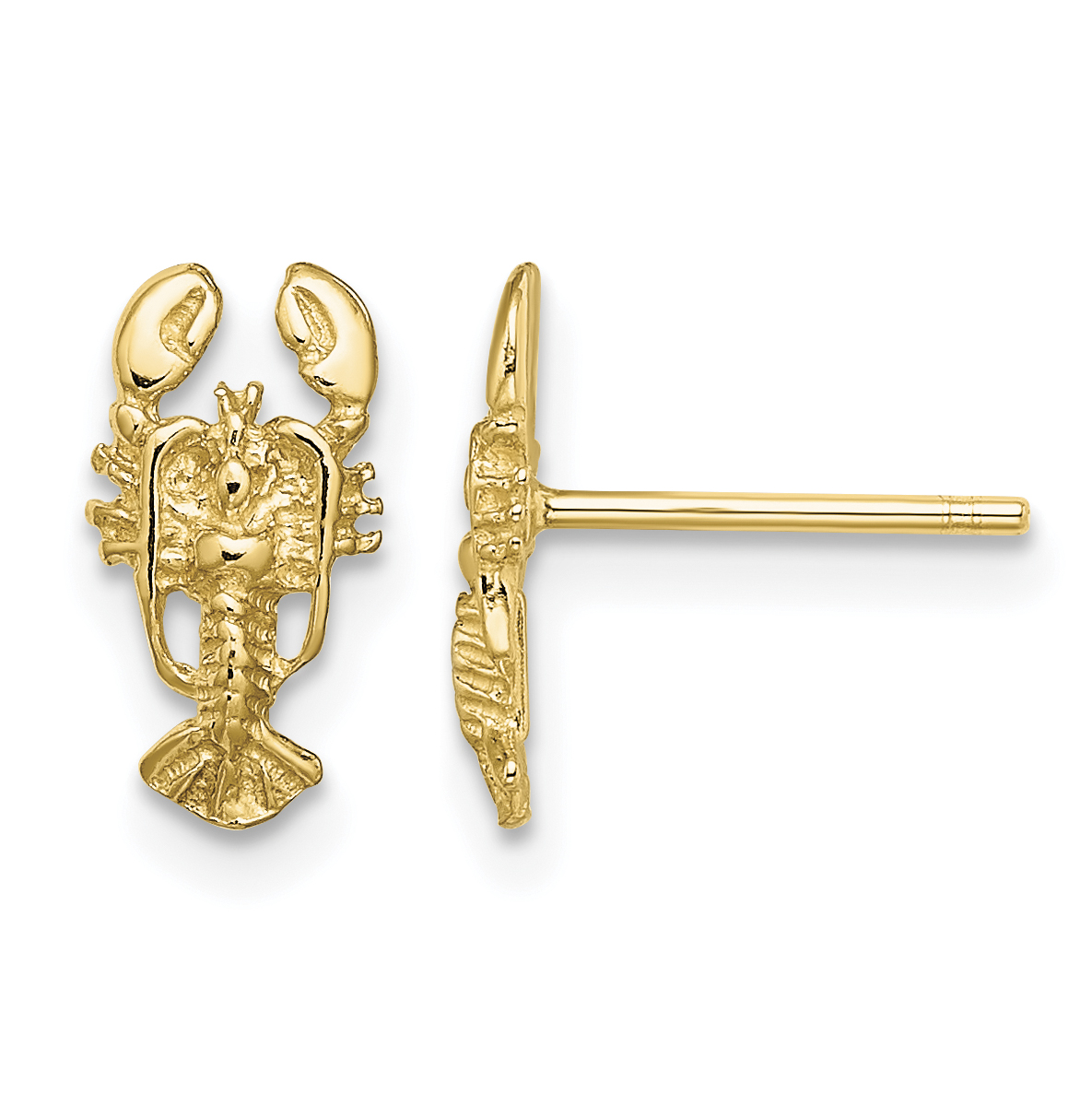 14K 2-D Lobster Post Earrings (TE795)