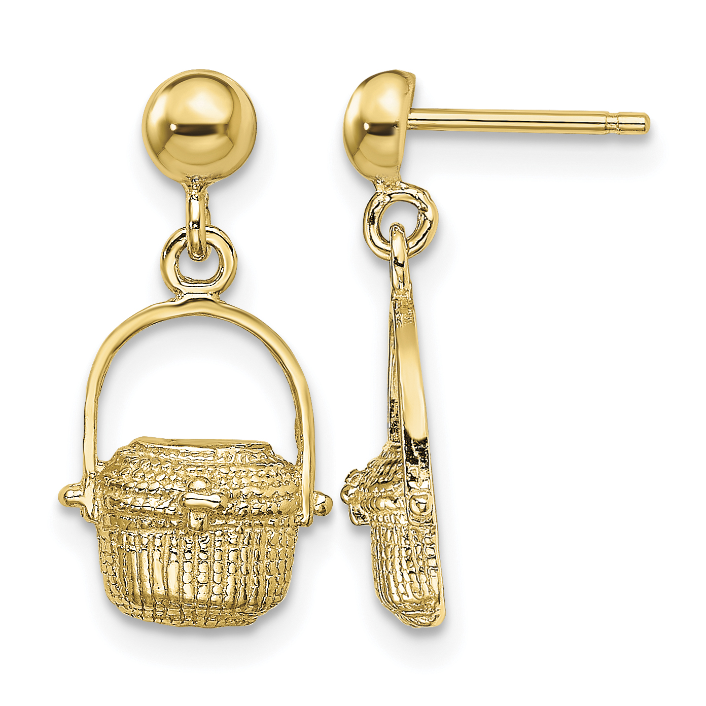 14K Nantucket Basket Earrings (TE807)