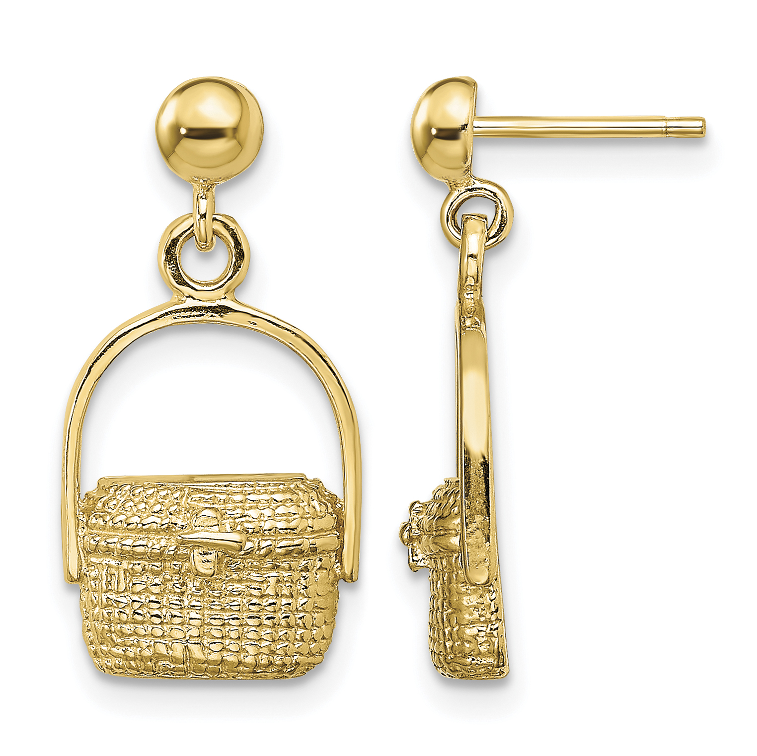 14K Nantucket Basket Earrings (TE809)