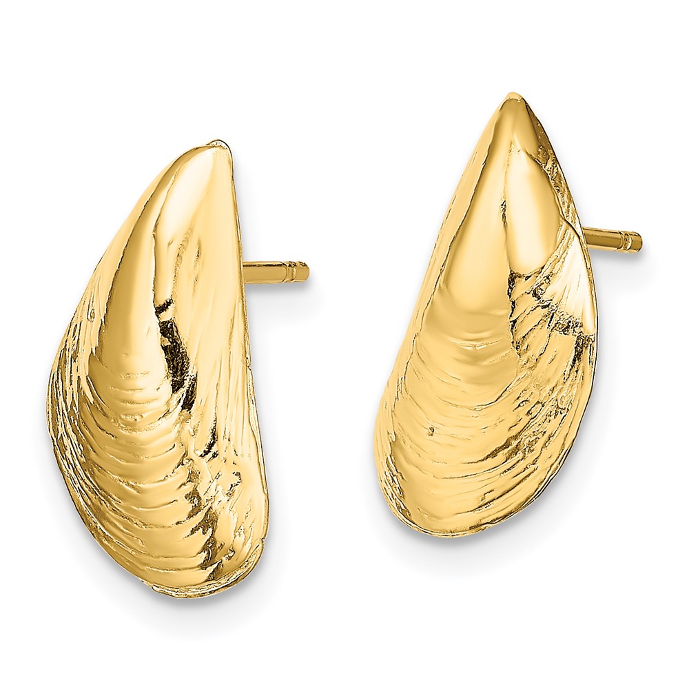 14K Mussel Shell Post Earrings (TE854)