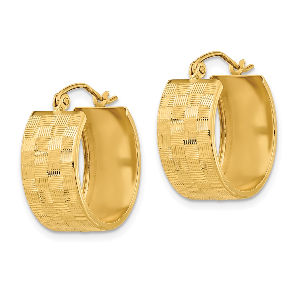 14k Diamond-cut Hoop Earrings (TF1073)