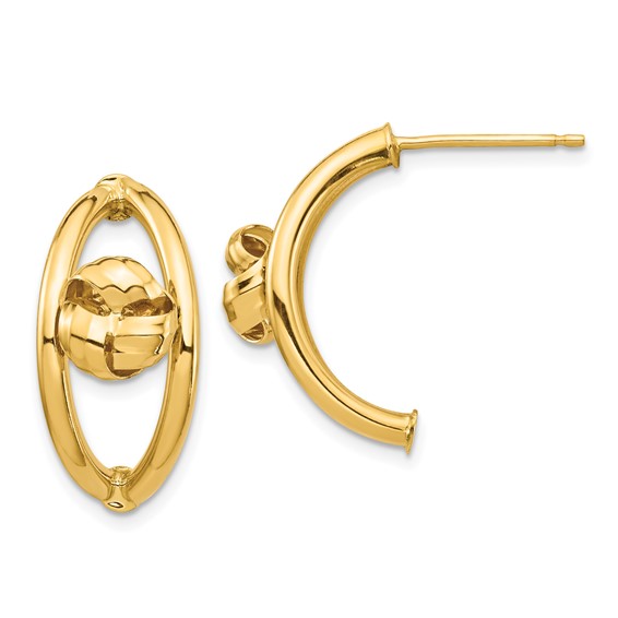 1/2pr 14k Polished Post Dangle Earrings