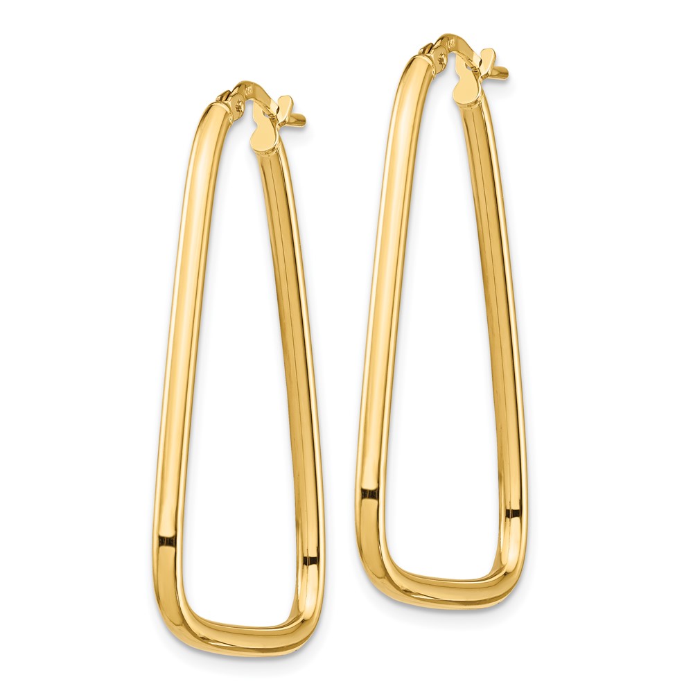 14k 2mm Polished Triangle Hoop Earrings (TF1375)
