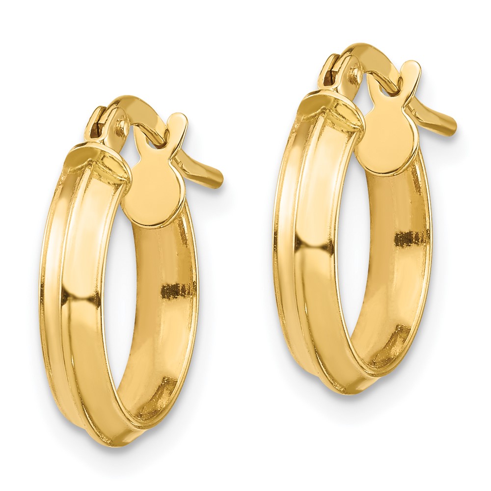 14k Polished Small 3mm Hoop Earrings (TF1380)