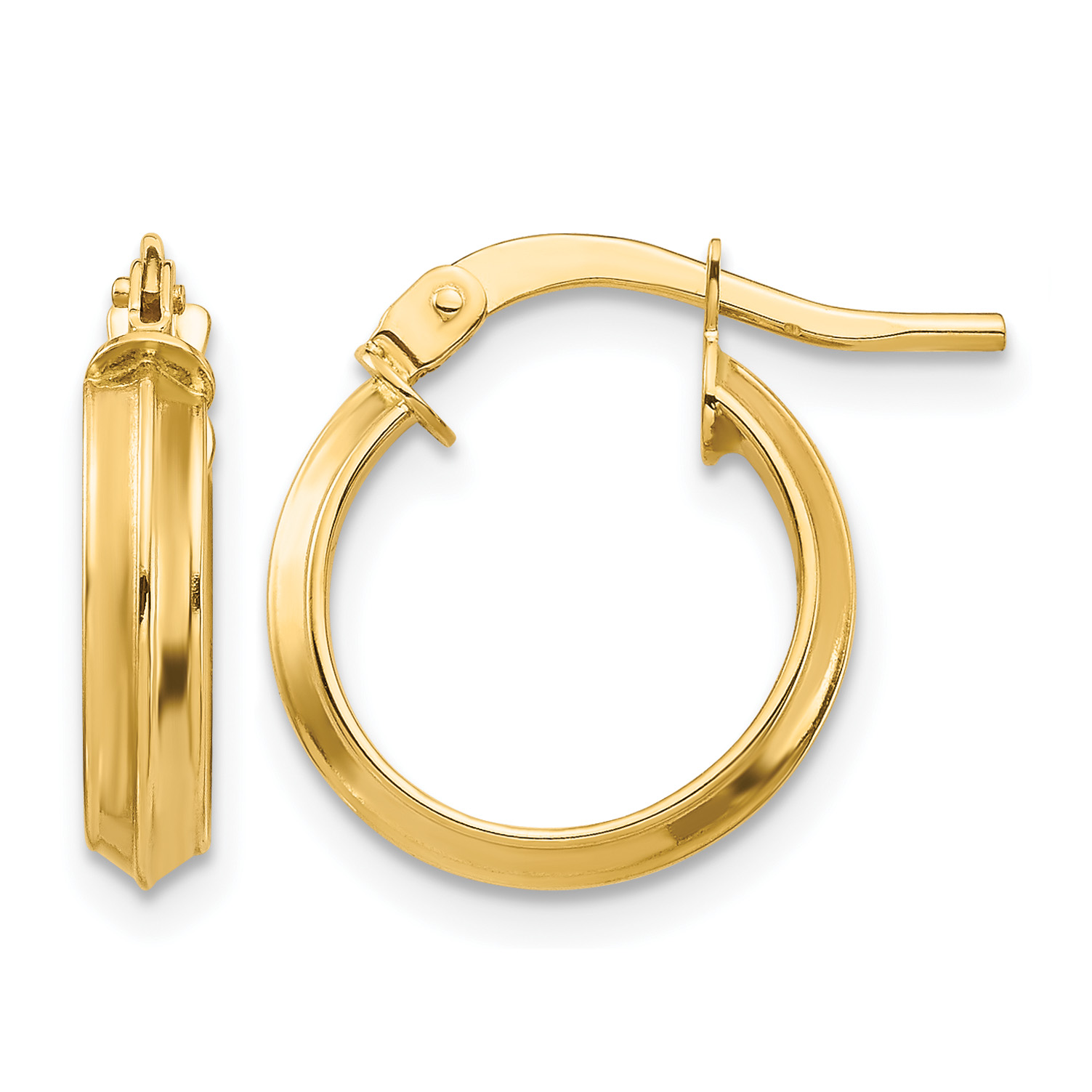 14k Polished Small 3mm Hoop Earrings (TF1380)