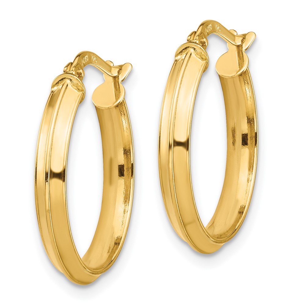 14k Polished Medium 3mm Hoop Earrings (TF1381)