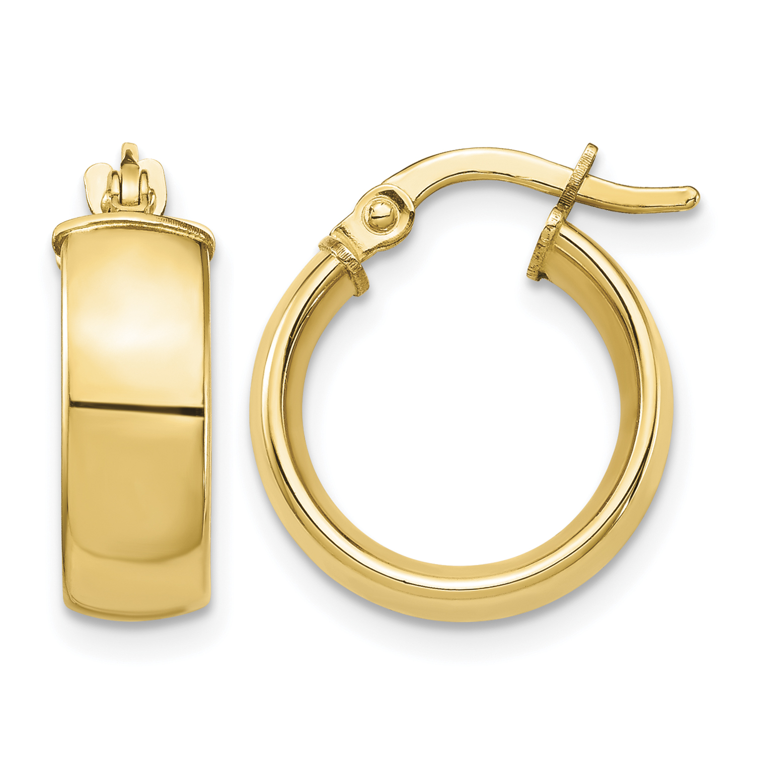 14k High Polished 5mm Hoop Earrings (TF1400)