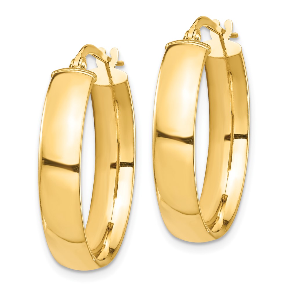 14k High Polished 5mm Hoop Earrings (TF1402)