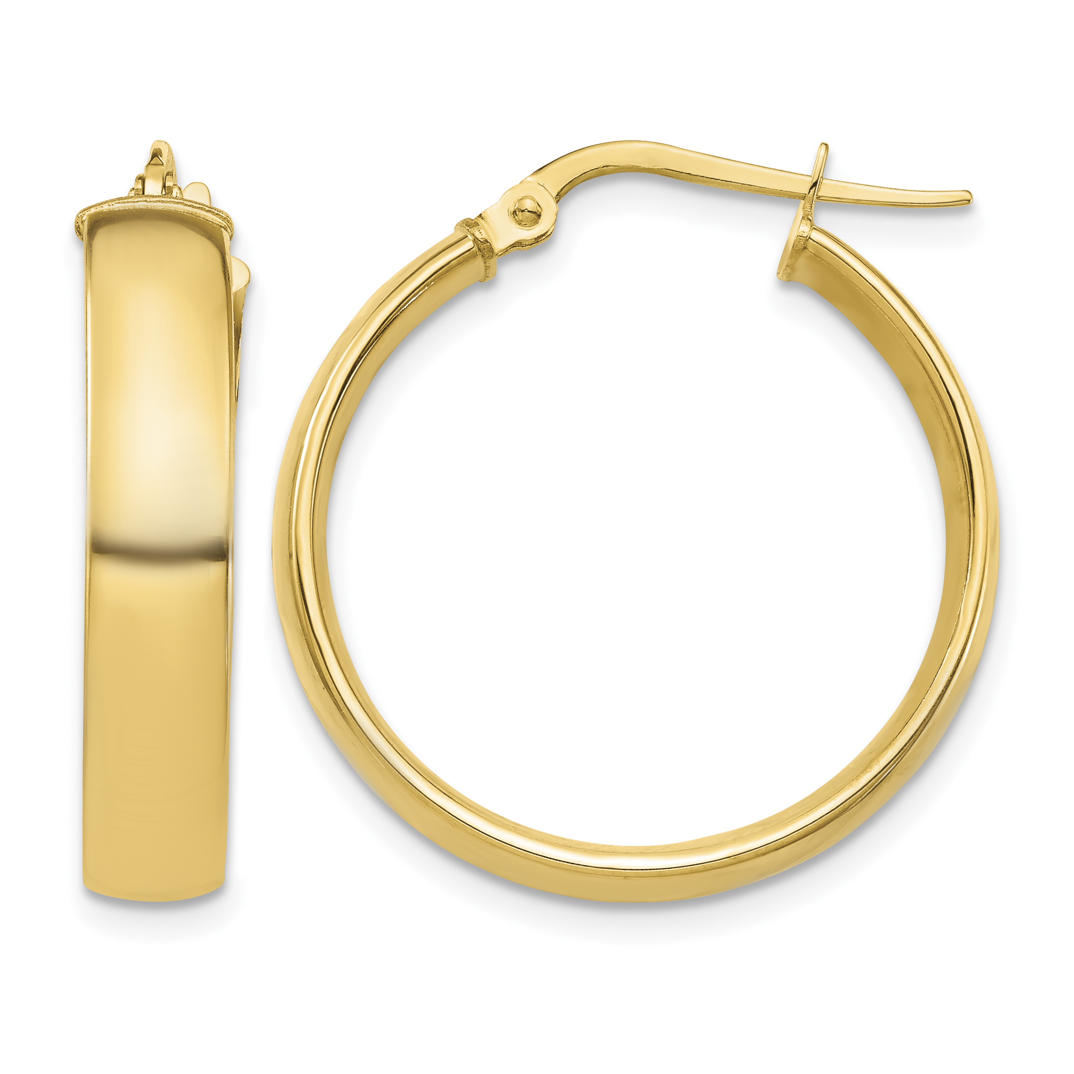 14k High Polished 5mm Hoop Earrings (TF1402)