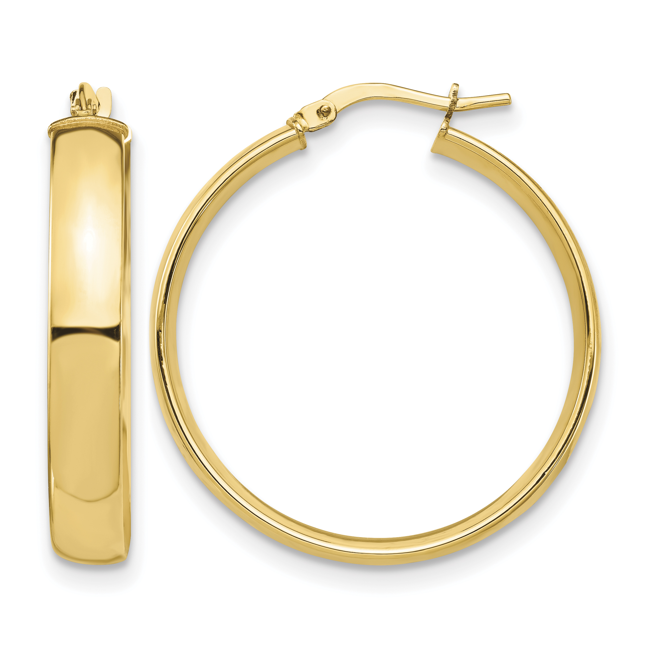 14k High Polished 5mm Hoop Earrings (TF1403)