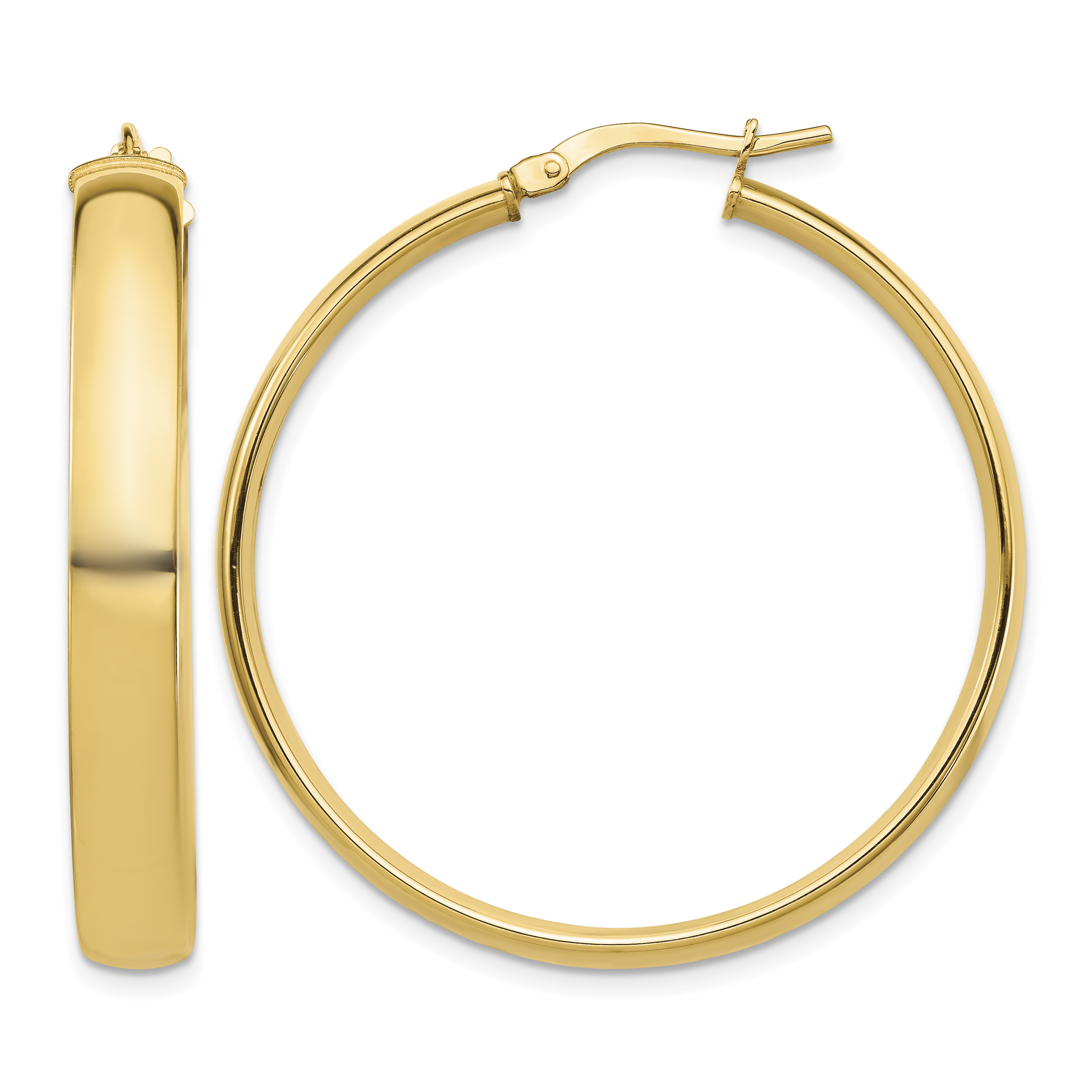 14k High Polished 5mm Hoop Earrings (TF1404)