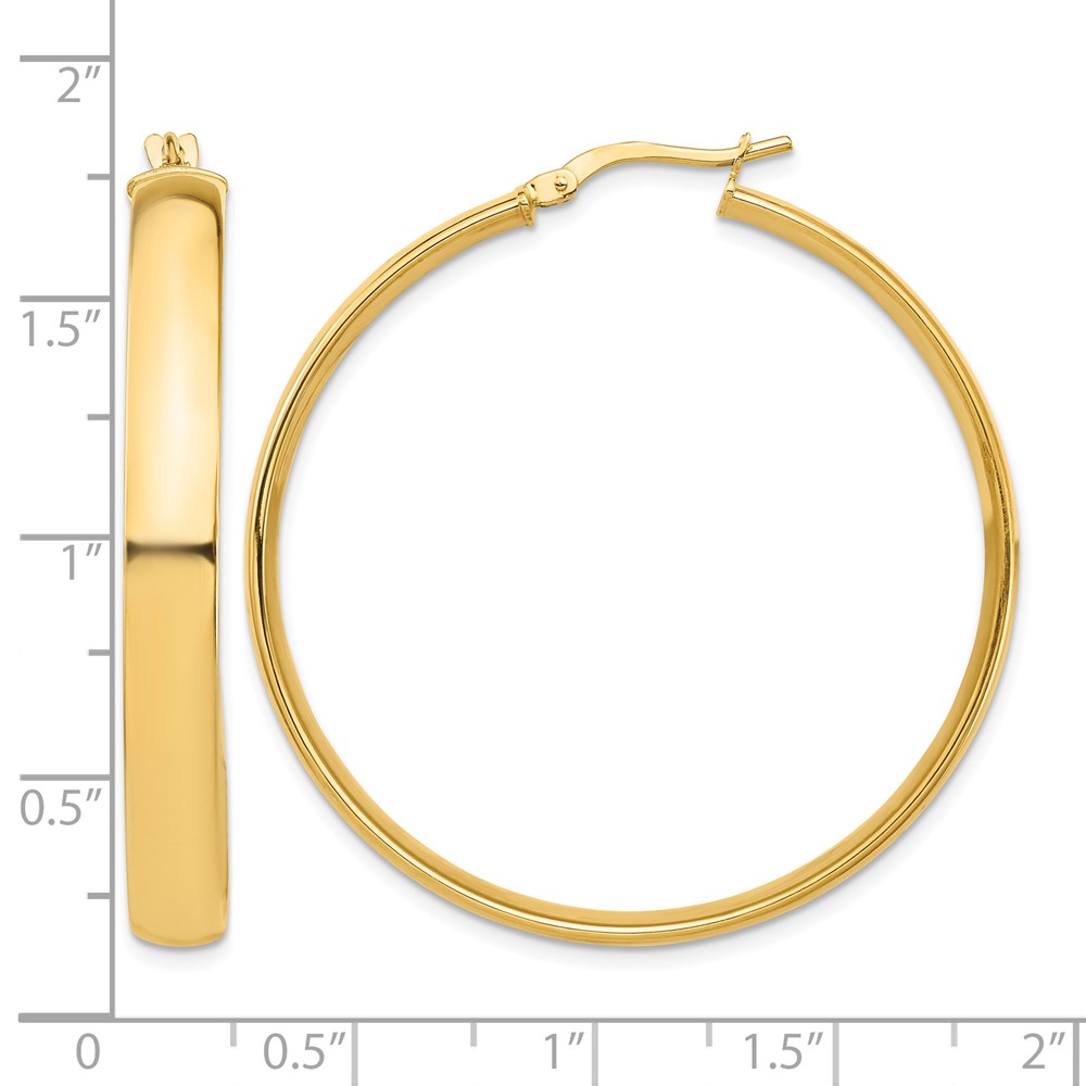 14k High Polished 5mm Hoop Earrings (TF1405)