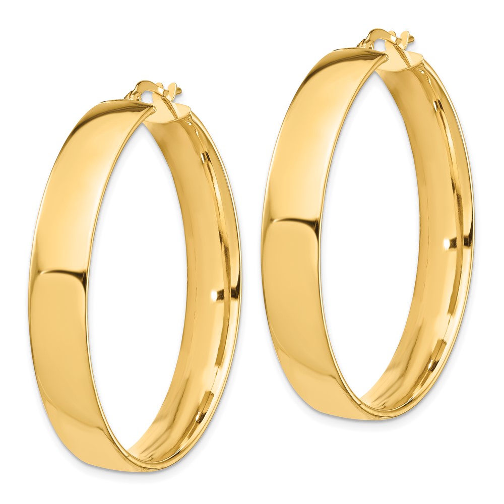 14k High Polished 7mm Hoop Earrings (TF1416)