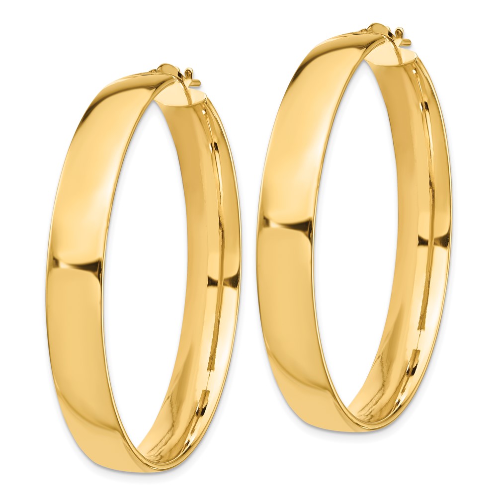 14k High Polished 7mm Hoop Earrings (TF1417)