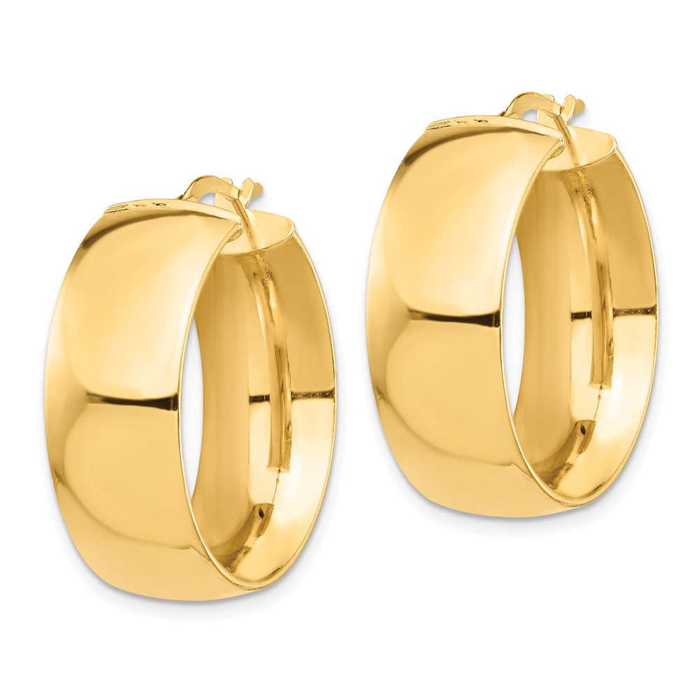 14k High Polished Small 10mm Hoop Earrings (TF1421)