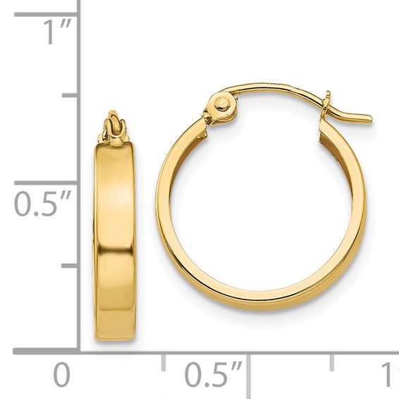 3mm Gold Hoop Earrings