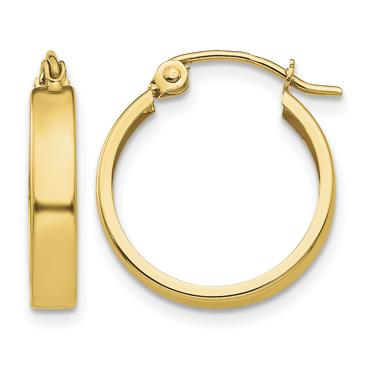 14k Polished 3mm Hoop Earrings (TF151)