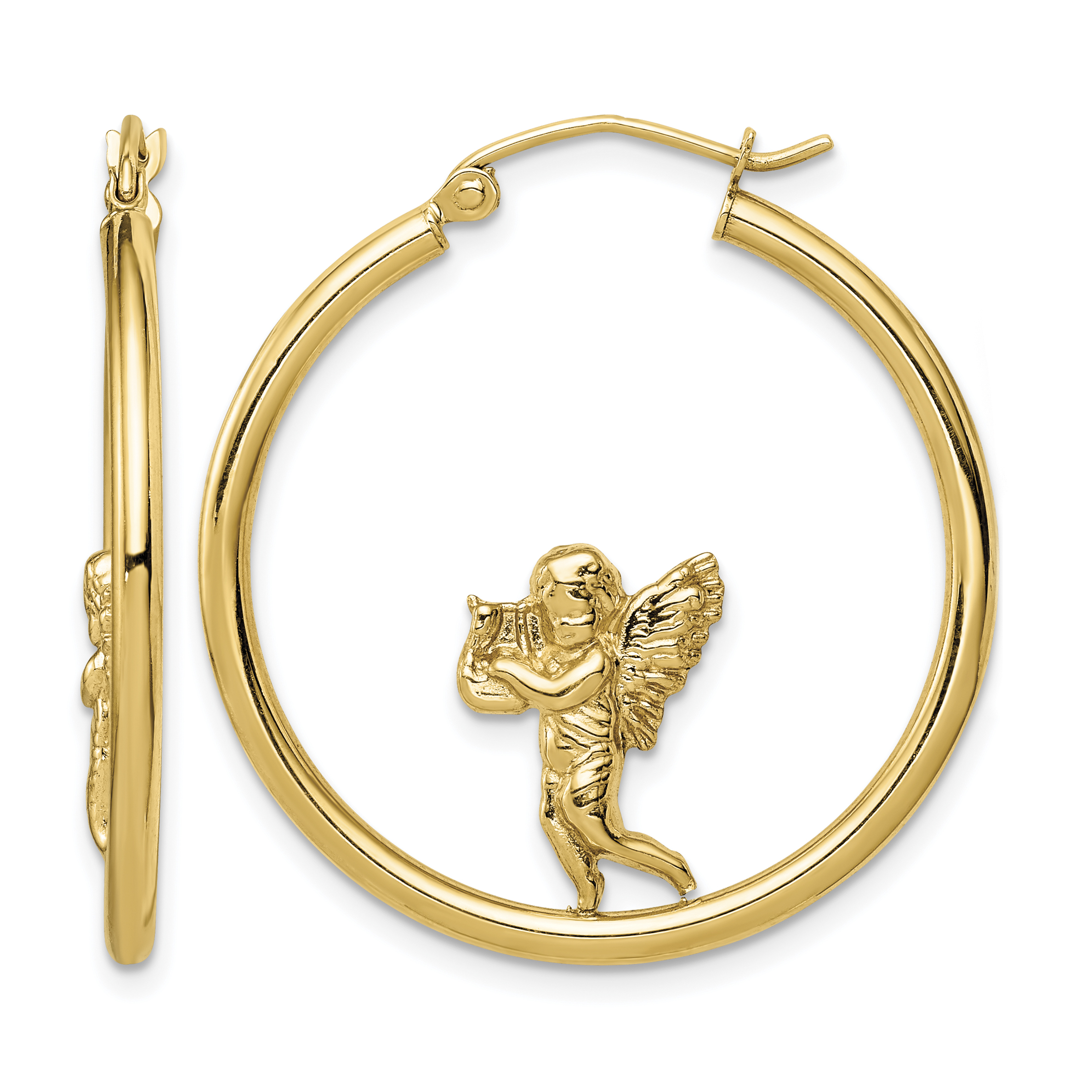 14k with Angel Hoop Earrings (TF1513)