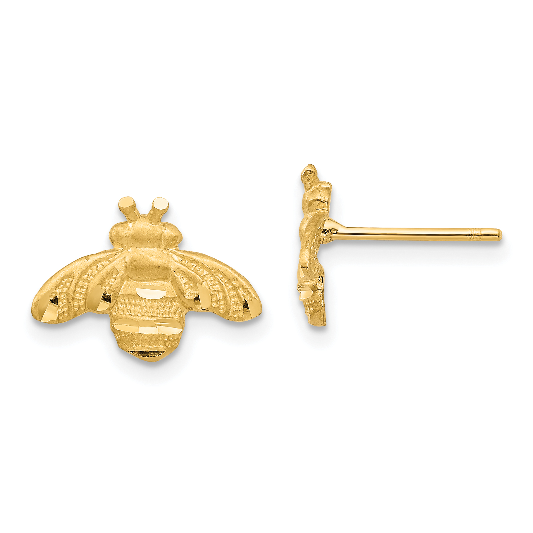 14K D/C Bee Post Earrings (TF1551)