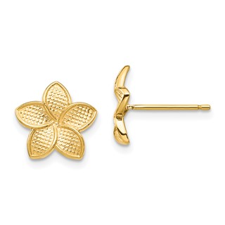 Gold Flower Post Earrings
