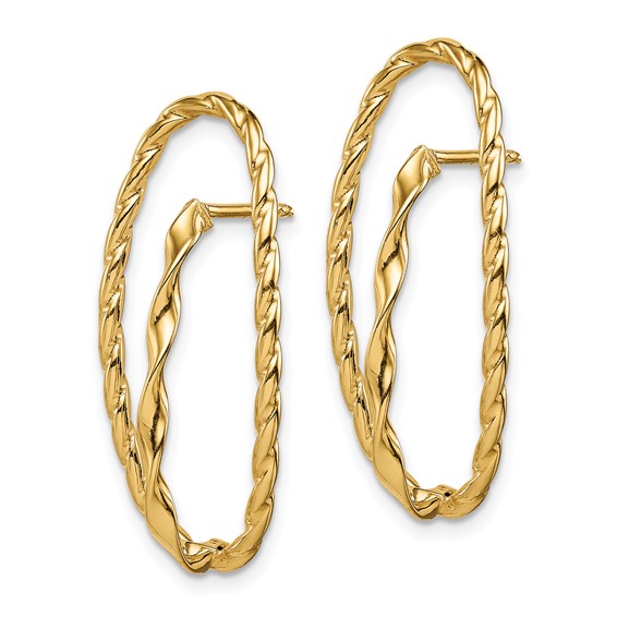 14k Twisted Fancy Post Earrings