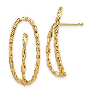 14k Twisted Fancy Post Earrings