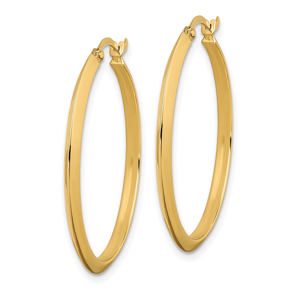 14K Polished Hoop Earrings (TF1631)
