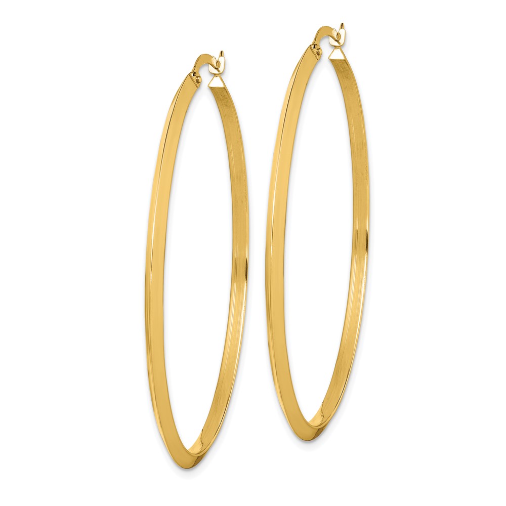 14K Polished Hoop Earrings (TF1633)