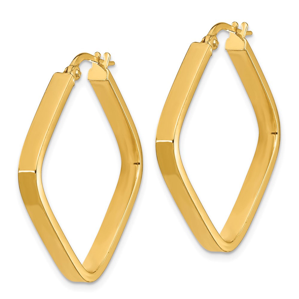 14K 2x2mm Square Hoop Earrings (TF1671)