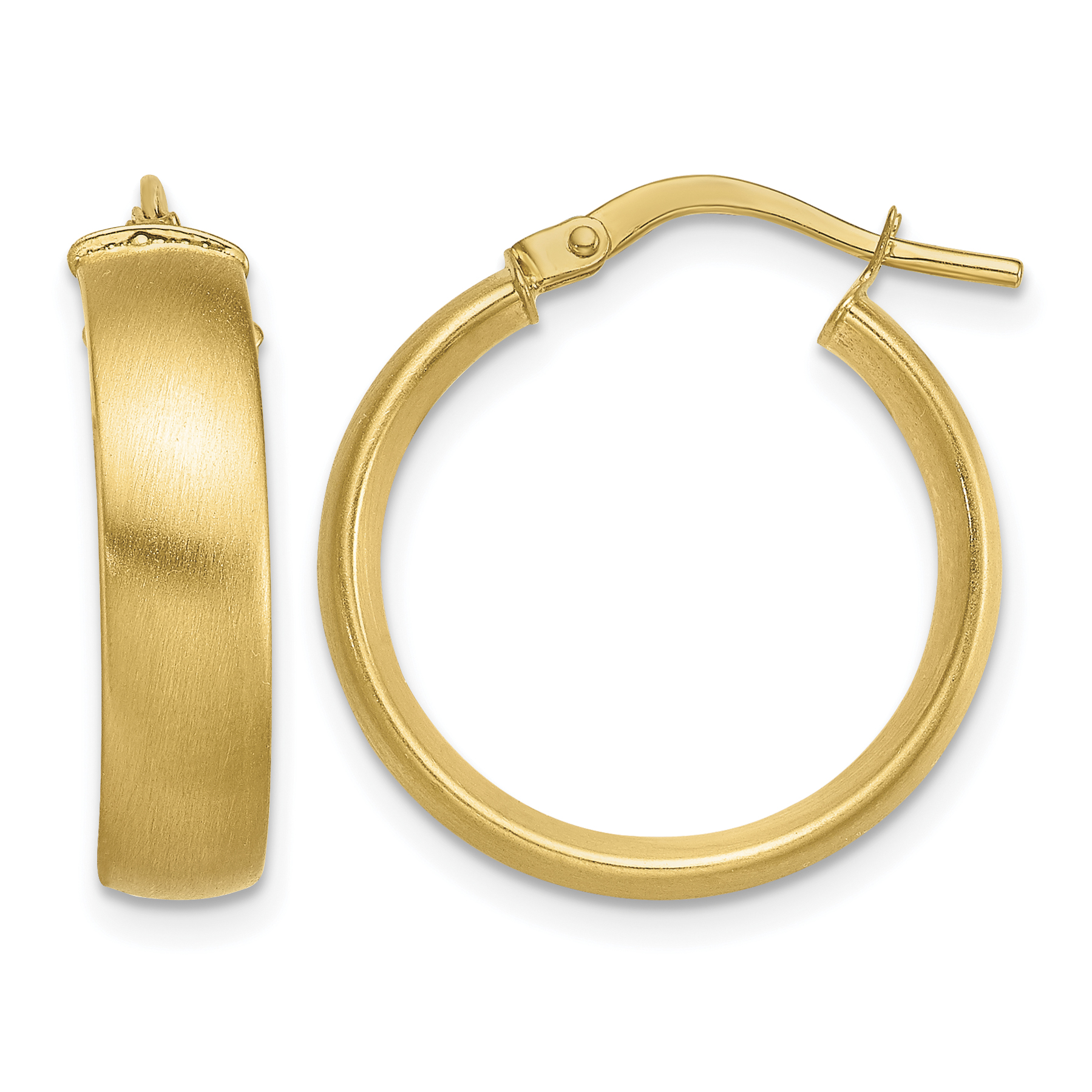 14K Small 5mm Satin Hoop Earrings (TF1747)