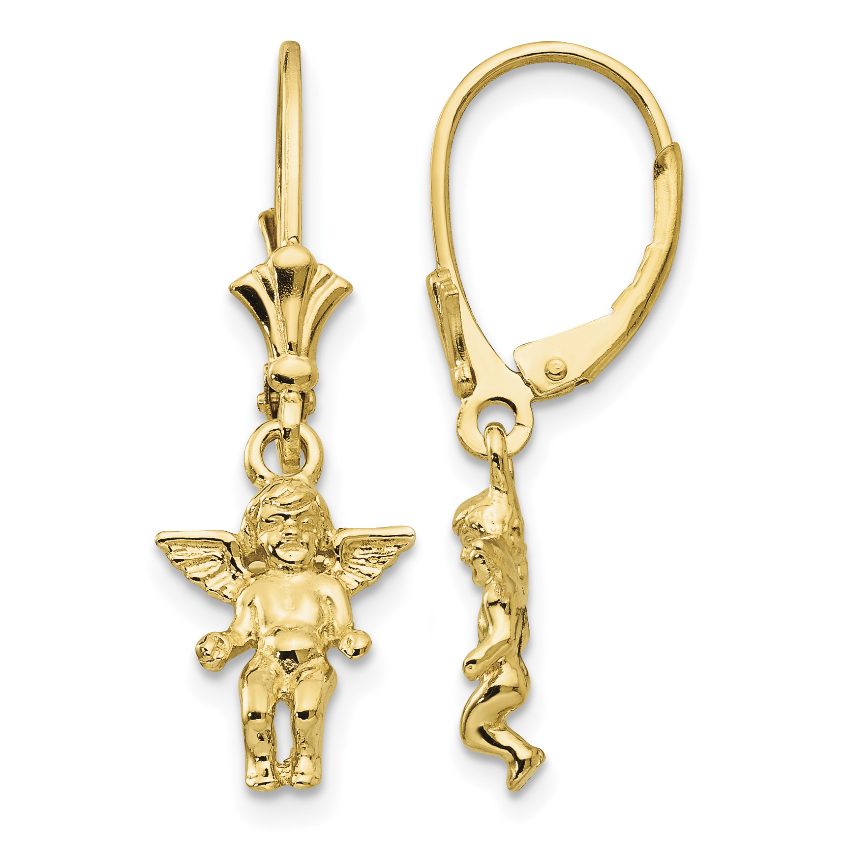 14k Angel Leverback Earrings (TF1773)