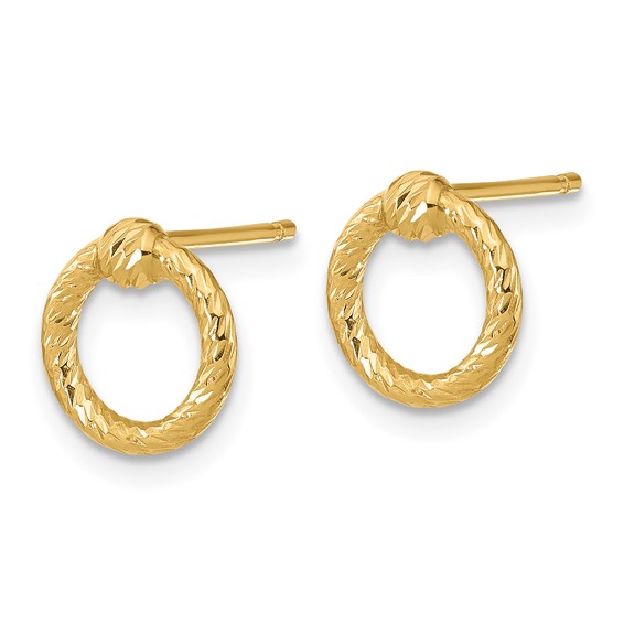 Twisted Circle Post Earrings