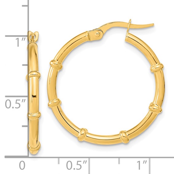 2mm Gold Polished Hoop Earrings