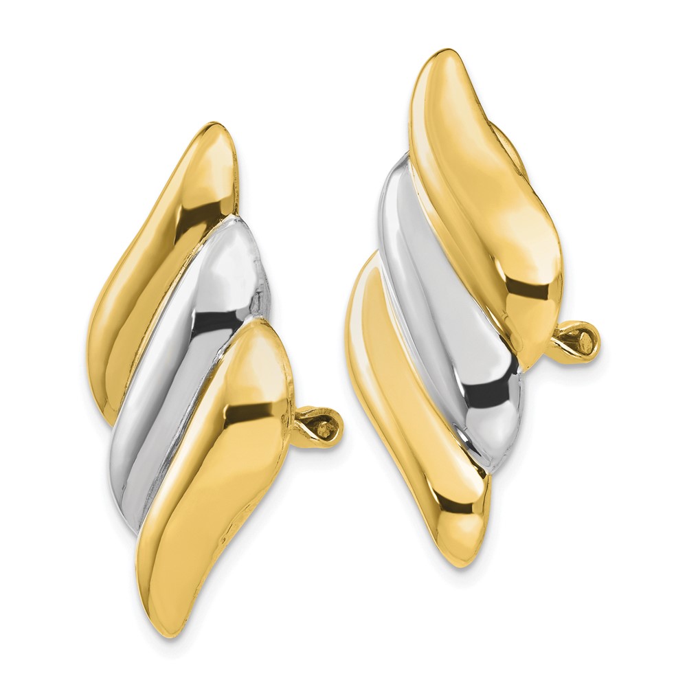 14k & Rhodium Non-pierced Omega Back Earrings (TF206)