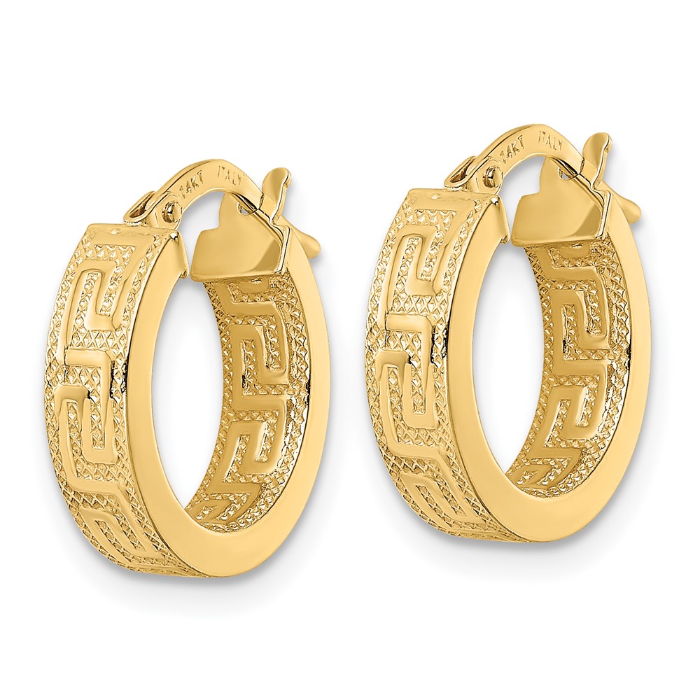 14K Polished Hoop Earrings (TF2067)