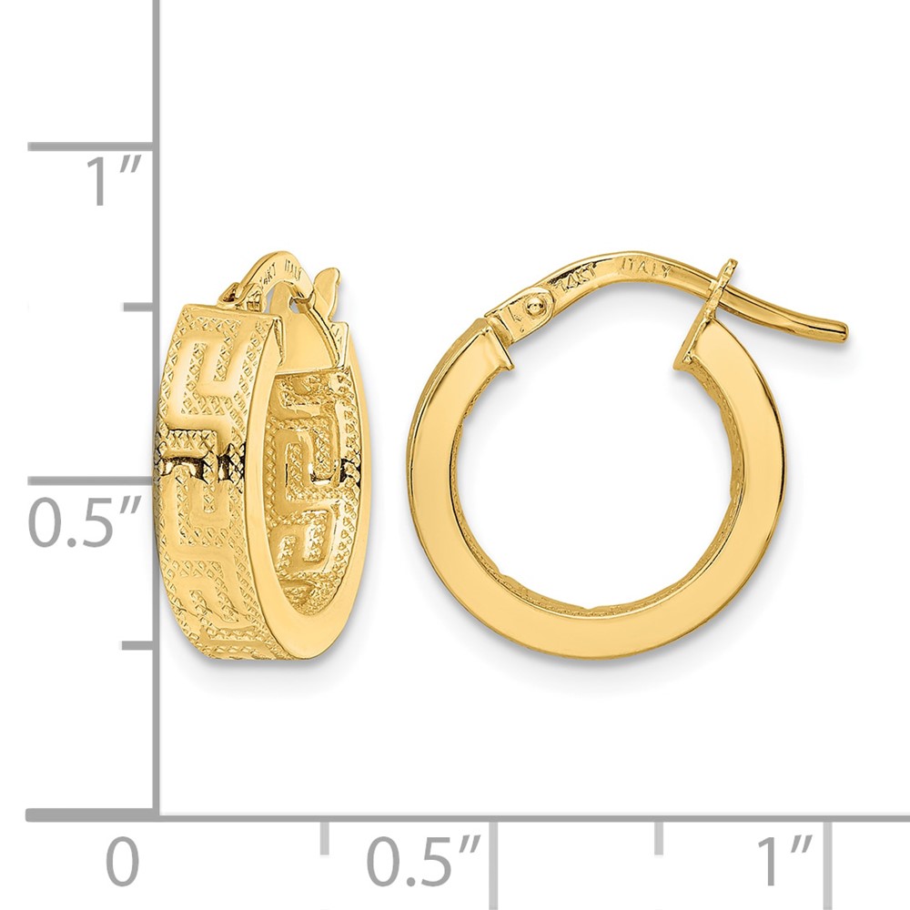 14K Polished Hoop Earrings (TF2067)